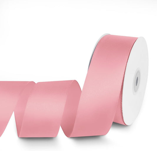 1-1/2" x 50 Yards Satin Ribbon - Pink Silk Ribbon with Spool - Ideal for Gift Wrapping, Floral Bouquets, Crafts, Wedding Party Decorations, Christmas and Sewing Projects