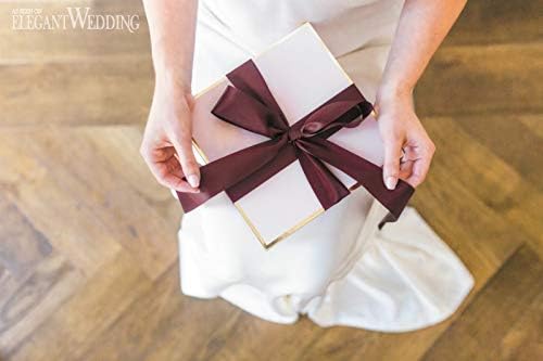 YAMA Double Face Satin Ribbon - 7/8" 25 Yards for Gift Wrapping Ribbons Roll, Burgundy