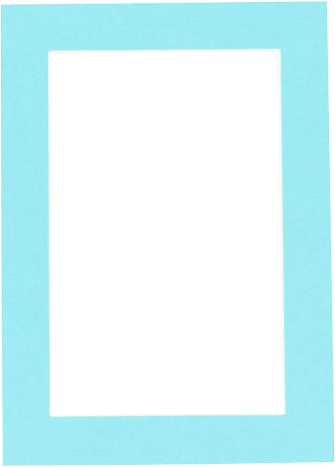Pack of Ten Acid Free 11x14 Mats Bevel Cut for 8.5x11 Photos - Aquamarine Blue Precut Matboards With Backing Boards and Self Seal Photo Mat Bags For Pictures, Photos, Framing - 4-ply Thickness