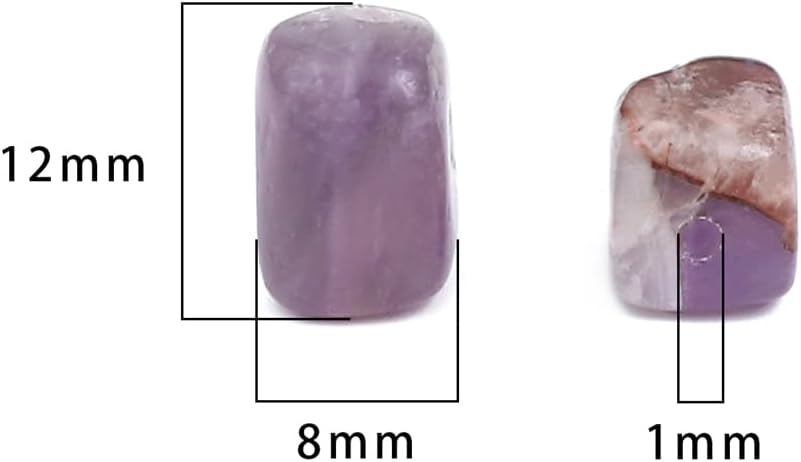 Natural Amethyst Cuboid Stone Loose Semi Gemstone Beads for Jewelry Making 8mmx12mm 38cm/Strand