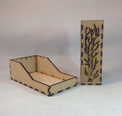 Owl Mini Dice Tower v1 Smoke Acrylic Window Laser Cut MDF Unique Gift