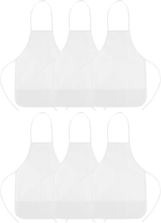 CHRORINE 6/12/24 Pack Kids Painting Apron Toddler Art Aprons for Kids Paint Apron Smock for Painting Cooking Craft Activity