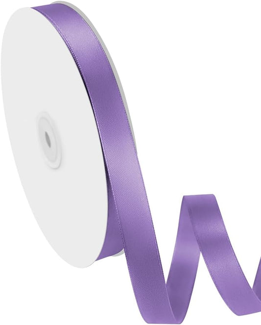 5/8" Width x 100 Yards Satin Ribbon, Light Purple Ribbon Perfect for DIY Craft, Bows, Gift Wrapping, Flower Bouquet, Valentine's Day, Christmas and Party Decoration