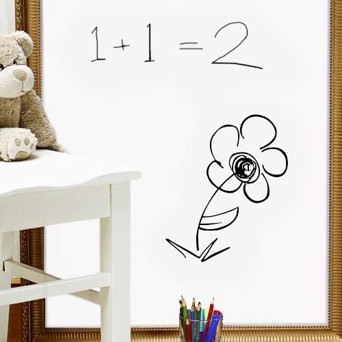 Chalkboard Blackboard Paint - Brush on Wood, Metal, Glass, Wall, Plaster Boards Sign, Frame or Any Surface. Use with Chalk Pen Wet Erase, Non-Toxic - Matte Finish [White] - (8.5oz Cover 32 sf)