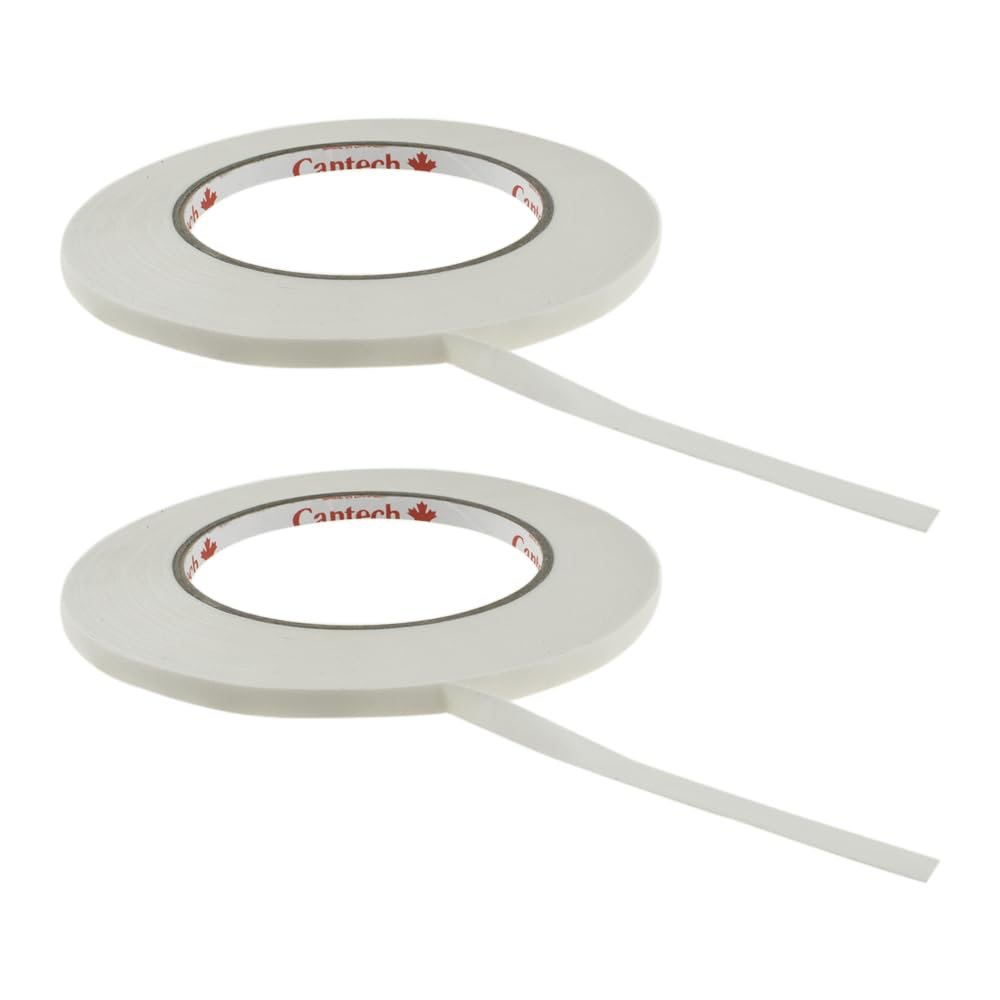 HAHIYO White 0.25Inch Wide Floral Tape, Waterproof Florist Tape Flower Wrap Adhesive Waterproof Decorative Tape for Bouquet Stem Wrapping Flower Arranging and Floral Craft, 2Rolls 200Feet/66Yard Total