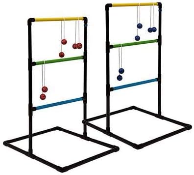 Champion Sports Outdoor Ladder Ball Game: Backyard Party, Camping & Beach Games Ladder Golf Set for Adults and Kids with Bolas Balls and Carrying Case , 39"H X 22"W With 33" Deep Base Set