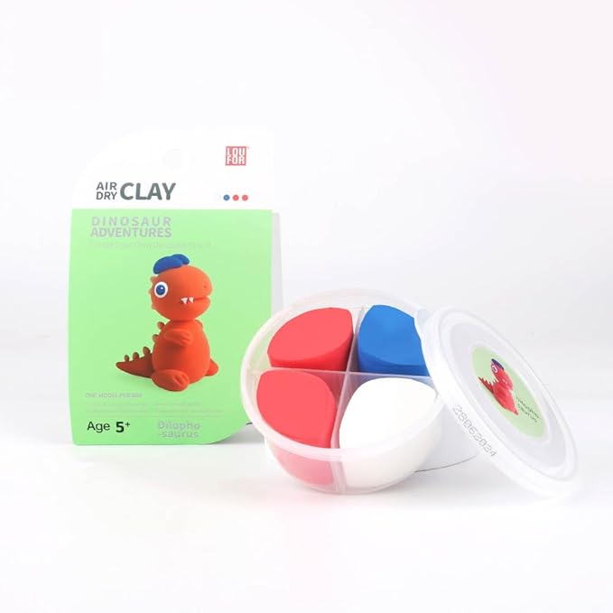 Air Dry Clay Kit for Kids - 12 Boxes DIY Modeling Clay Set with Sculpting Tools & Tutorials, Super Light & Non-Toxic, Creative Art Crafts for Boys Girls Ages 5+ (Dinosaur)