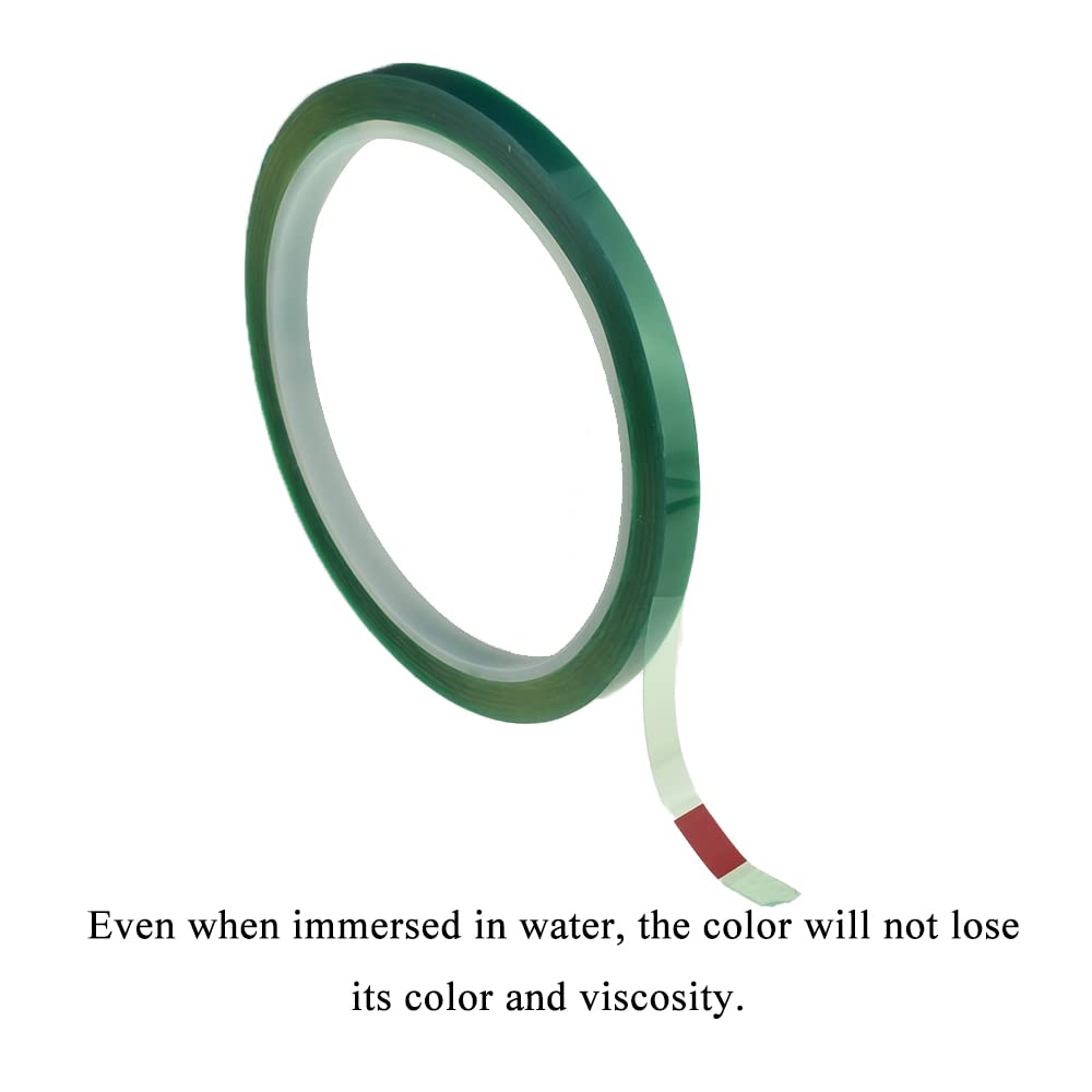 HAHIYO Clear Green 0.25Inch (217Feet/72Yard Total) 2Rolls Floral Tape Waterproof Florist Tape Flower Wrap Adhesive Waterproof Decorative Tape for Bouquet Stem Wrapping Flower Arranging Floral Craft