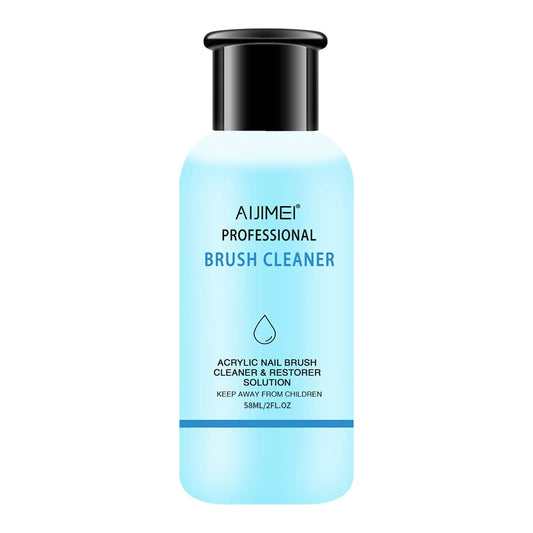 AIJIMEI Acrylic Nail Brush Cleaner Acrylic Brush Cleaner Liquid Acrylic Paint Brush Cleaner Nails Artist Acrylic Brush Cleaner 58ml 2.1 FL.OZ