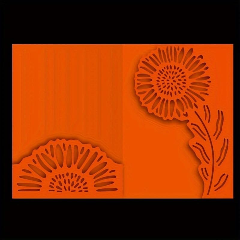 Lapoo Metal Cutting Die for Scrapbooking, 3D Backgrounds Frame New Cutting Dies DIY Album Card Making Decor Paper Craft Metal Die Cuts Party Wedding Decorations (Chrysanthemum B 5.5 x 4.5 in)