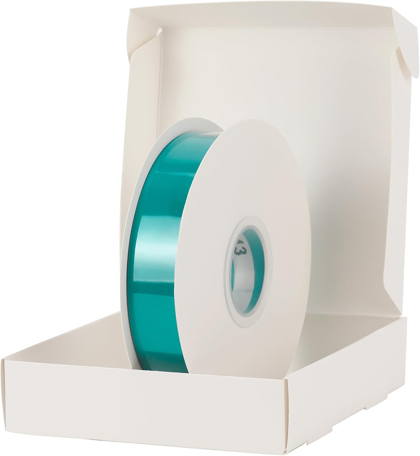 HUIHUANG Teal Blue Ribbon 1 inch x 50 Yards Double-Faced Satin Teal Ribbon for Gift Wrapping, Flower Bouquet, Invitations, Christmas Holiday Decor, Hairs, Bows Making