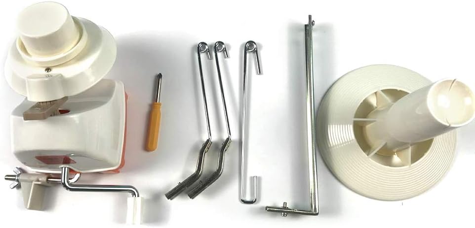 Yarn Ball Winder 18oz Large Swift Yarn Fiber Wool String Ball Winder, Tabletop Clamp Up to 1.2'', Hand Operated Center Pull Yarn Ball Winder