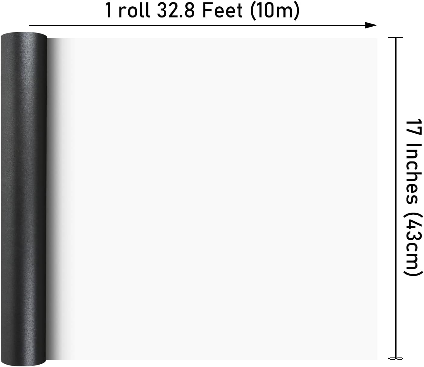 NESCCI Matte Carbon Black Wrapping Paper,Solid Color Pearly-Lustre Paper,Gift Wrapping Paper,Perfect for Wedding,Birthday, Christmas,Baby Shower,DIY Bouquet (17 Inches X 32.8 Feet)