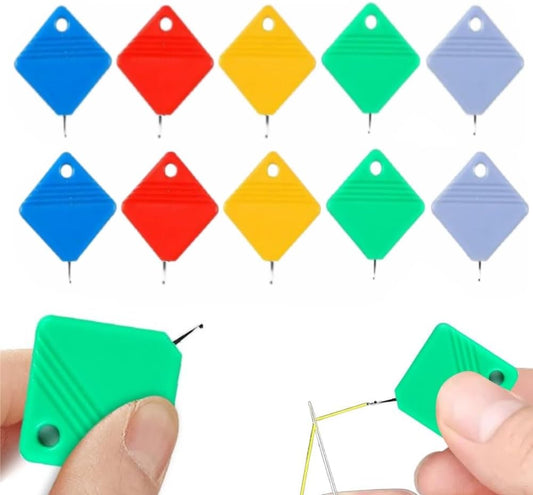 Automatic Needle Threaders for Hand Sewing, 2025 Upgrade Embroidery Floss, Sewing Machine Needle Threader, Sewing Supplies Tool, Fits All Needle Sizes (10, Color)