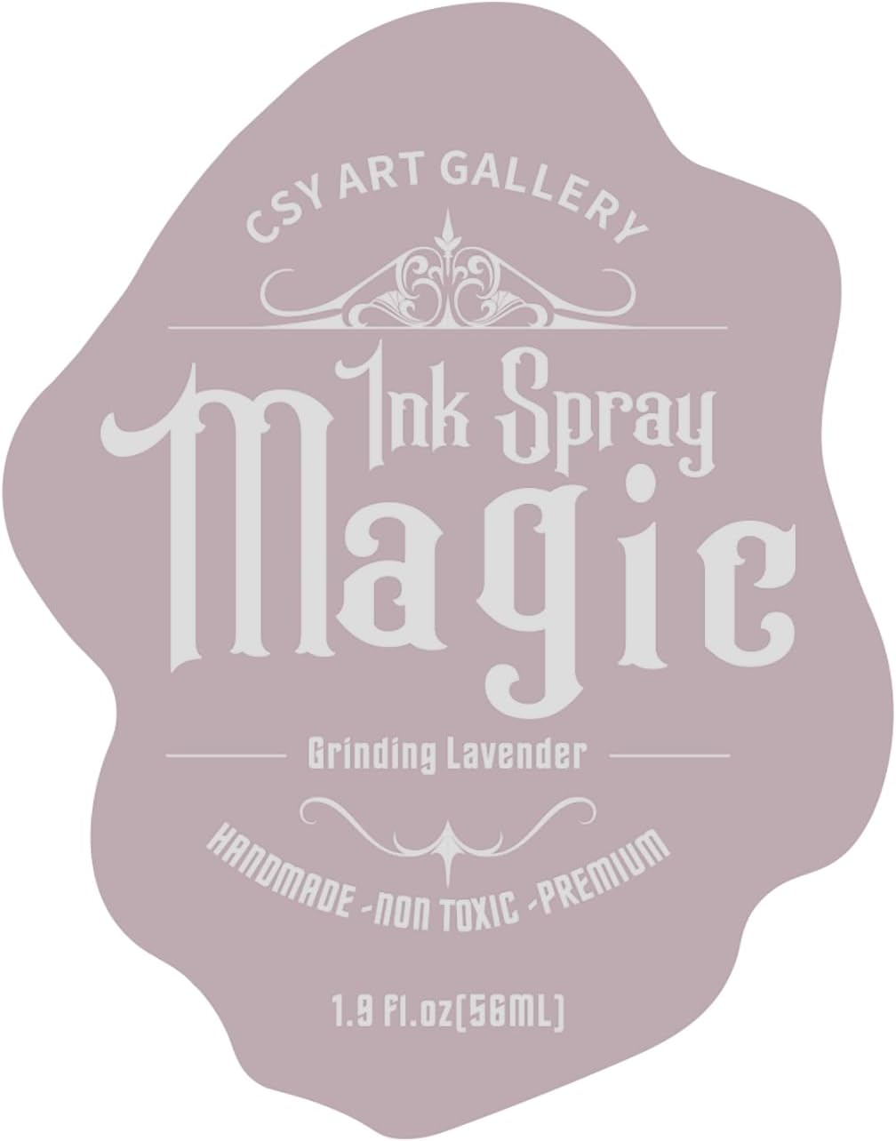 CSY art gallery Mixed Media Magic Oxide Ink Art Spray -1.9 oz Acrylic Paint Water-Based and Light Fast Painting Spary Set (Grinding Lavender)