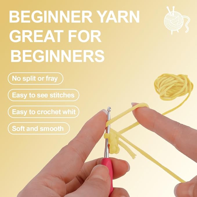 Crochet Kit for Beginners - Amigurumi Animal Crochet Kit with Video Tutorial | Complete DIY Starter Kit for Adults, Teens & Kids | Creative Craft Gift for Handmade Doll Making (Yellow Duck)