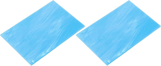 MECCANIXITY 2 Pcs Stained Glass Sheet Mosaic Tile 7.9 Inch x 5.9 Inch Pale Blue Stained Glass Sheets for Crafts DIY Art Project