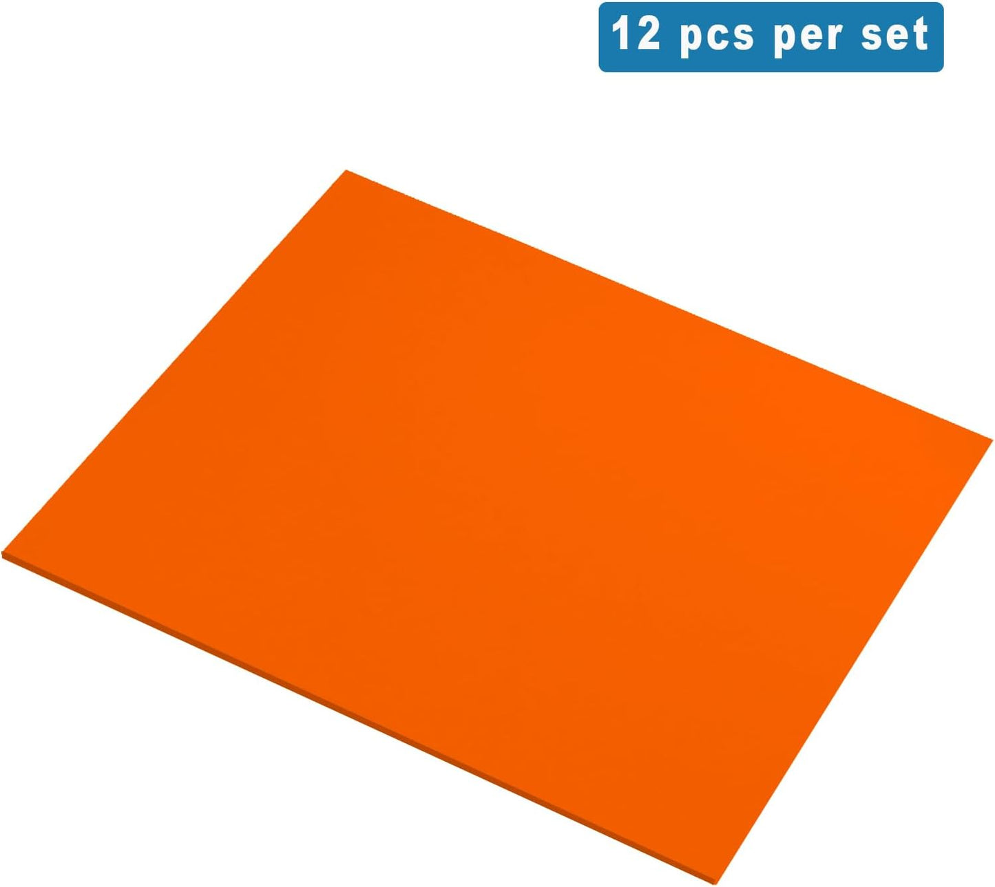QIDIWIN EVA Foam Craft Sheets - 9x12 Inch 2mm Thick Versatile Non-Adhesive Foam for DIY, Cosplay, Scrapbooking, Classroom Projects - Durable, Flexible, Perfect for Crafting, 12 Pack(Orange)