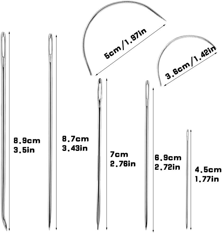 Ftyiwu Waxed Thread 55 Yards, Leather Sewing Waxed Thread with Upholstery Needles Hand Sewing Needles for Home Upholstery Carpet Leather Canvas Repair and Sewing (Khaki)