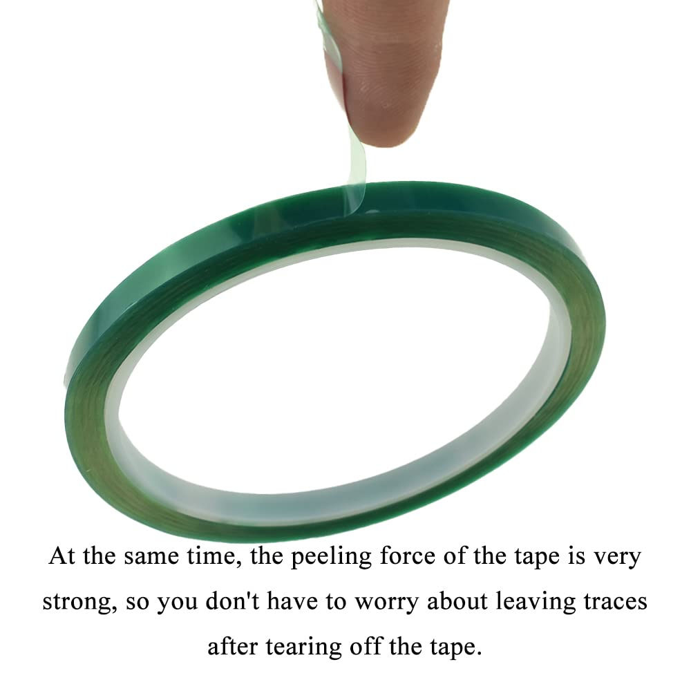 HAHIYO Clear Green 0.25Inch (217Feet/72Yard Total) 2Rolls Floral Tape Waterproof Florist Tape Flower Wrap Adhesive Waterproof Decorative Tape for Bouquet Stem Wrapping Flower Arranging Floral Craft