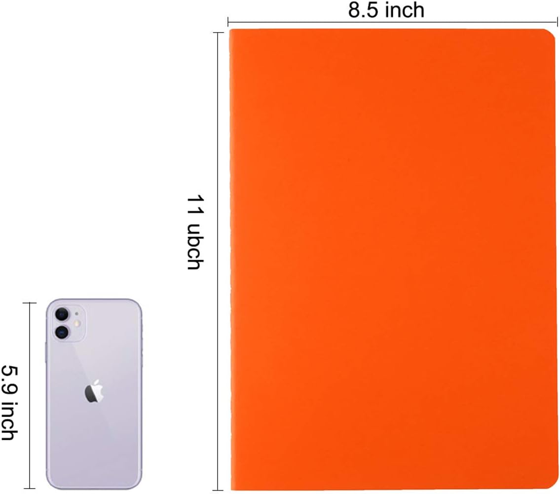 Large Colorful Blank Notebook Journals Bulk with Thick Unlined Paper, 8.5x11 inch, 60 Pages, Journal Set for Travelers Students Office, Sketchbook Composition Diary Subject Notebooks, 12 Pack