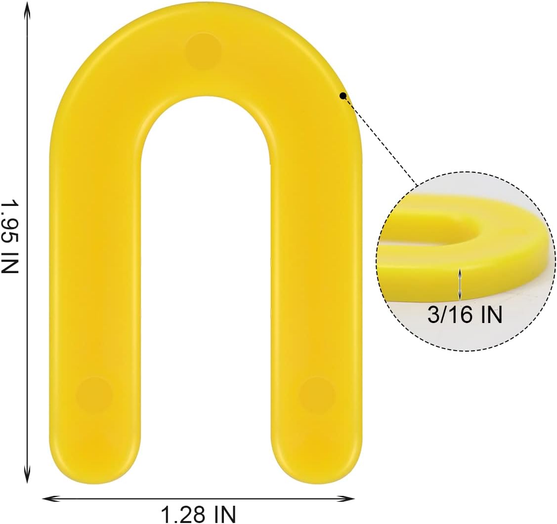 DGSL Tile Leveling System Tile Spacers 3/16 Inch, 300 pieces Horseshoe Shim U Shape Plastic Tile Leveling Clips for Various Types of Tile Leveling