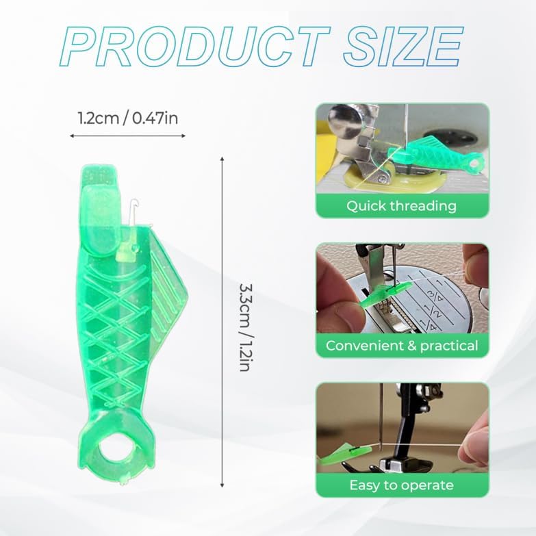 Automatic Sewing Needle Threader, Upgrade Fish Type Quick Needle Threaders for Hand Sewing, Sewing Machine Needle Threader Tools, Sewing Supplies - Designed for Sewing Lovers Alike (5pcs)