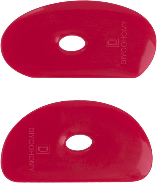 DIYOOHOMY Pottery Ribs for Pottery Tools and Clay Tools, Soft Silicone Ceramic Supplies Kit for Shapes Sculpting,Mud,Trimming,Throwing (2)