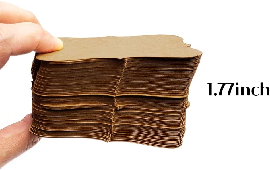 PPAPPAPPIYO Kraft Paper Blank index cards Business Cards (100) Paper 3.54inx1.96in K04- Blank