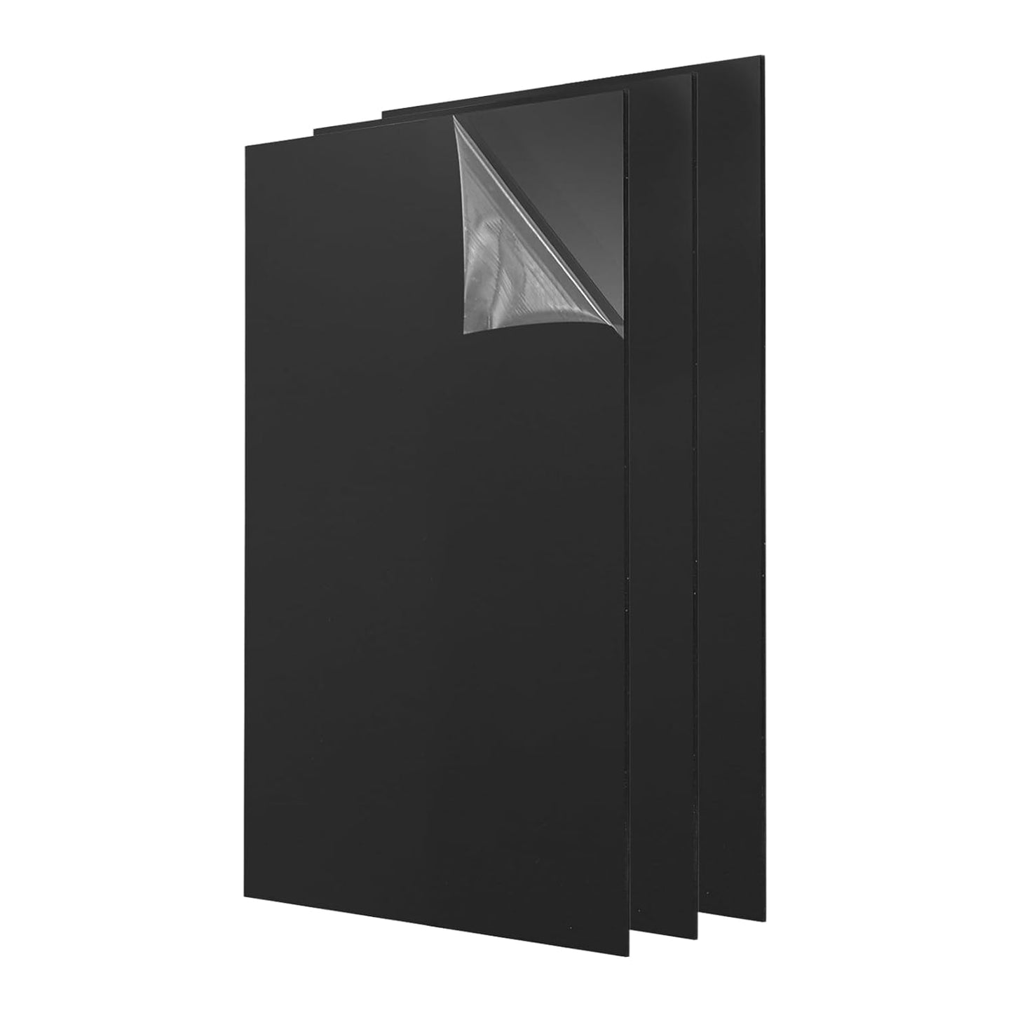 uxcell 3Pcs Acrylic Sheets 12x8 Inch Acrylic Panel 1/8 Inch-3mm Plastic Board for Picture Frames Sign Holders DIY Display Projects Craft, Black