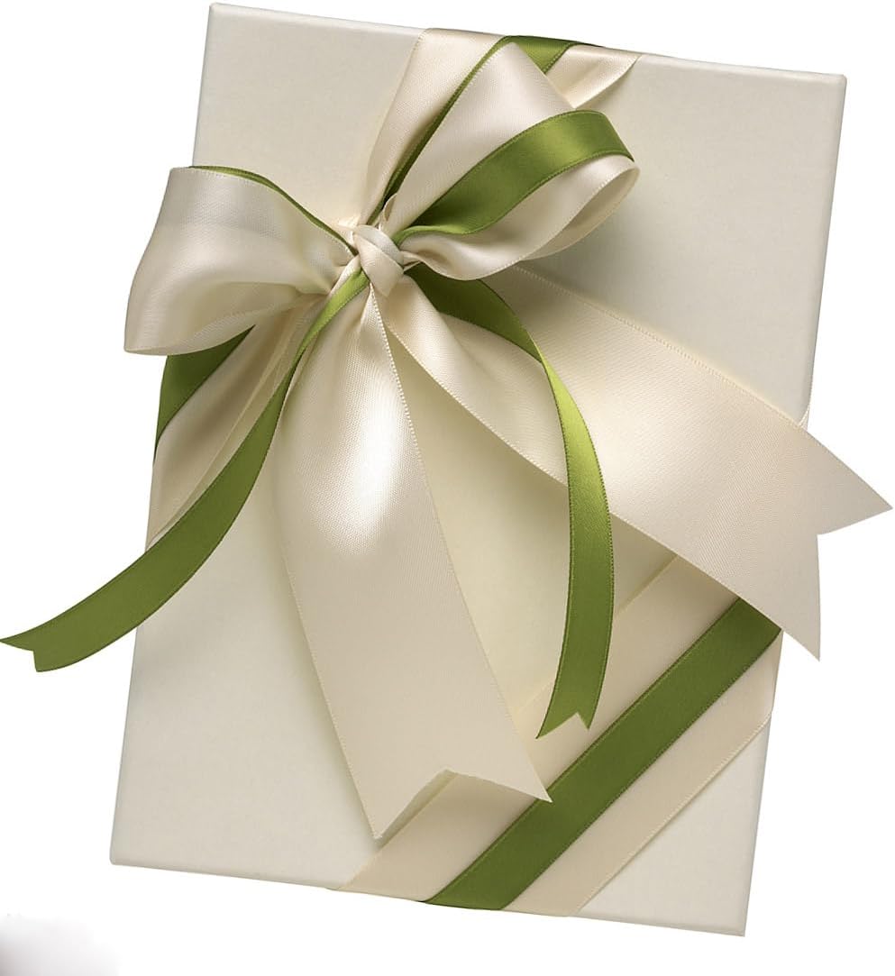 3/8" Width x 100 Yards Satin Ribbon, Small Green Ribbon Perfect for DIY Craft, Bows, Gift Wrapping, Flower Bouquet, Valentine's Day, Christmas and Party Decoration