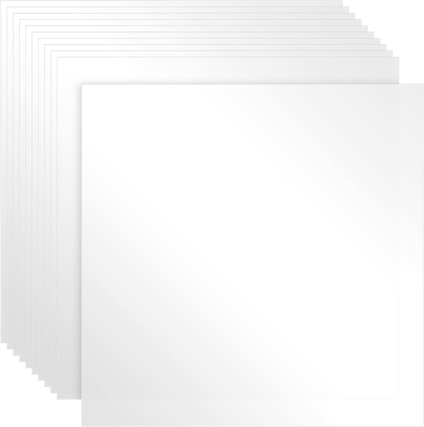 FSWCCK 25 Pcs 7.5mil 12 x 12 Inch Milky Translucent PET Blank Stencil Sheets, Mylar Sheets for Stencils, Template Plastic for Quilting Mylar Stencils, Laser Cutting, Gyro-Cut Tool Template Material