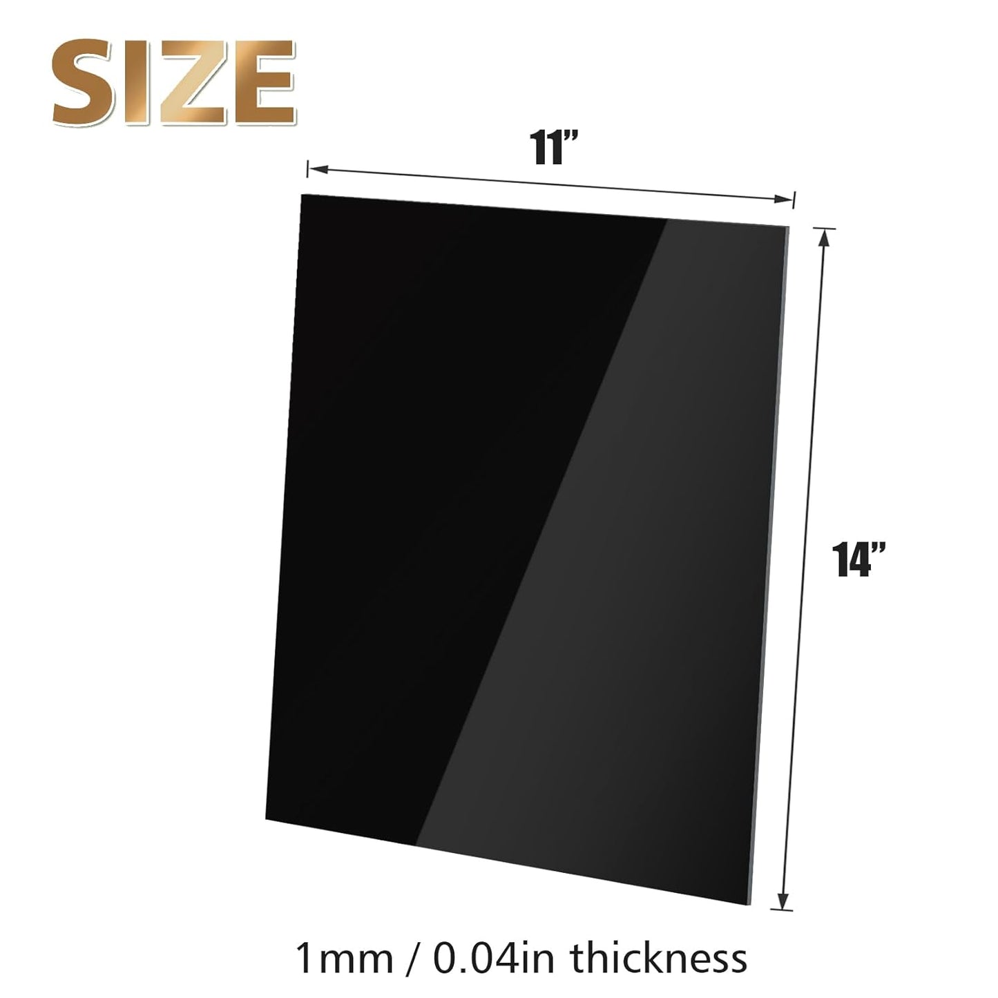 Egofine 11" x 14" Black Plexiglass Sheets 20 Pack 0.04 Inch Cast Acrylic Sheet Thick for DIY Craft Projects, Painting, Photography, Sign, Display Stand, Home Decor, Easy to Cut