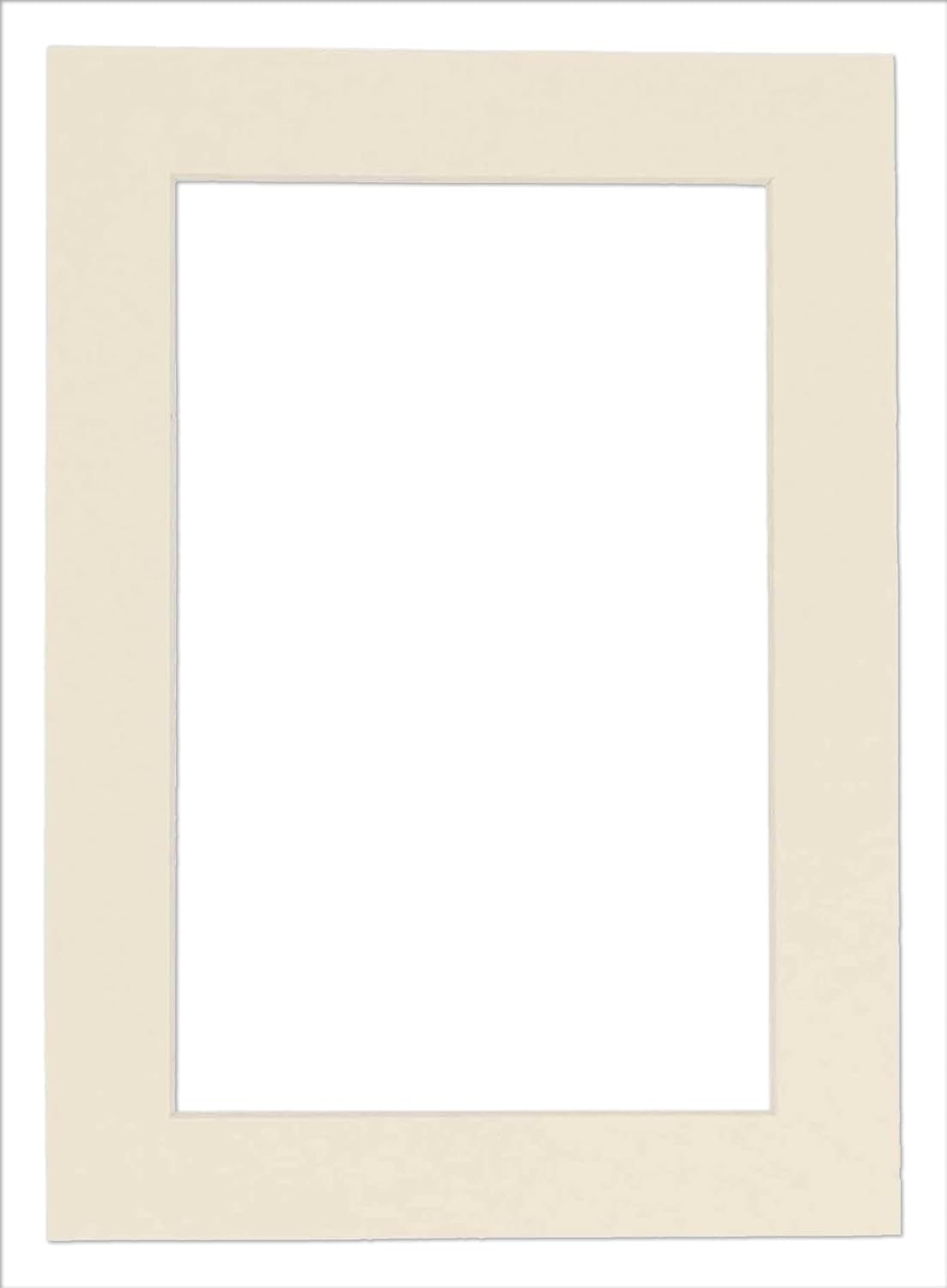 Poster Palooza 11x14 Mat Bevel Cut for 9x12 Photos - Acid Free Textured Cream Precut Matboard - for Pictures, Photos, Framing - 4-ply Thickness