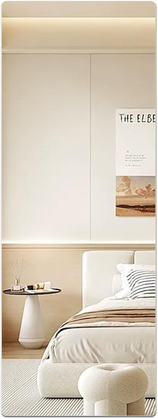 Acrylic Self Adhesive Mirror Sheet for Wall, Plastic Non Glass Sticky Kid Safety Mirror Tiles for Wall 16x47 inch 4 Pcs