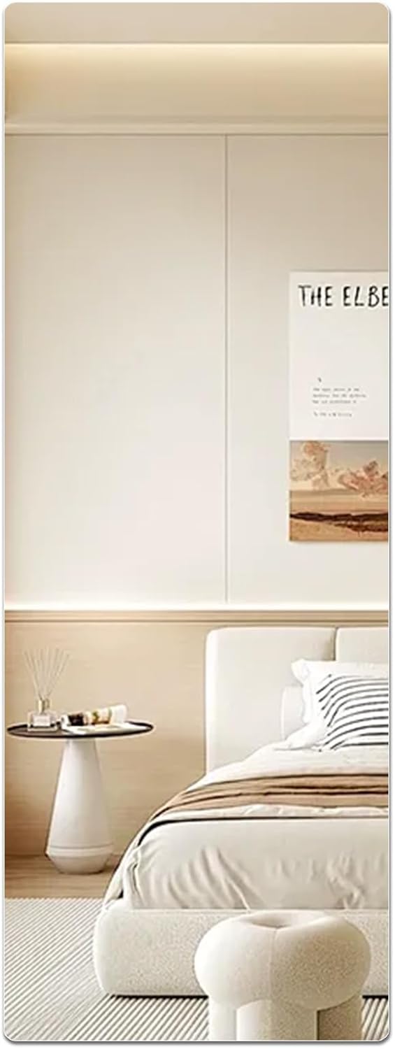 Acrylic Self Adhesive Mirror Sheet for Wall, Plastic Non Glass Sticky Kid Safety Mirror Tiles for Wall Rectangle 16x47 inch 2 Pcs