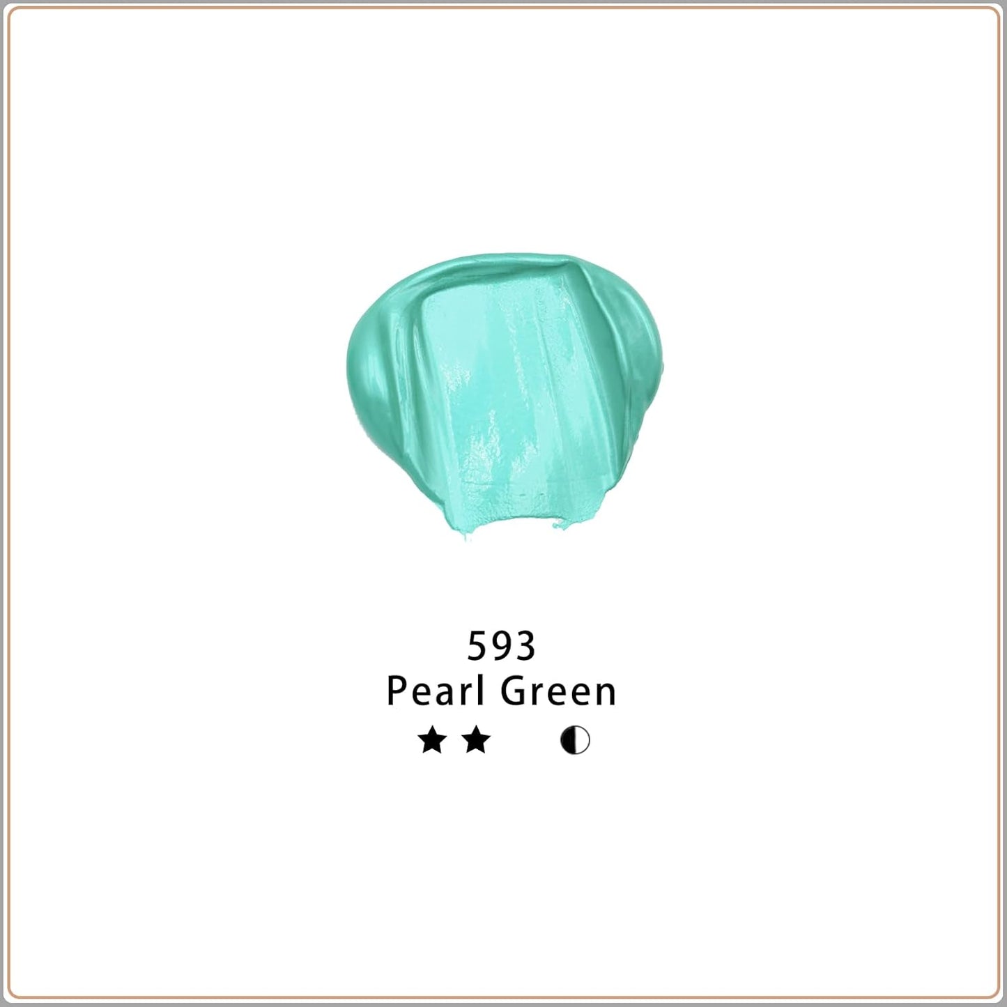 Artecho Pearl Green Acrylic Paint (120ml / 4.05oz) Tubes, Art Craft Paints for Canvas Painting, Rock, Stone, Wood, Fabric, Art Supplies