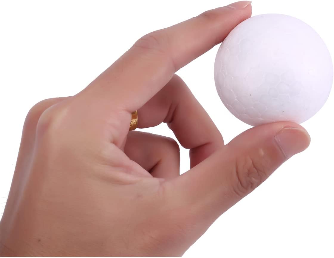 Crafjie 12PCS 2 Inchs White Half Round Foam Balls Polystyrene Half Foam Balls Craft Supplies Hemispherical Christmas Craft Ballfor DIY Home Craft Project and Art Decoration