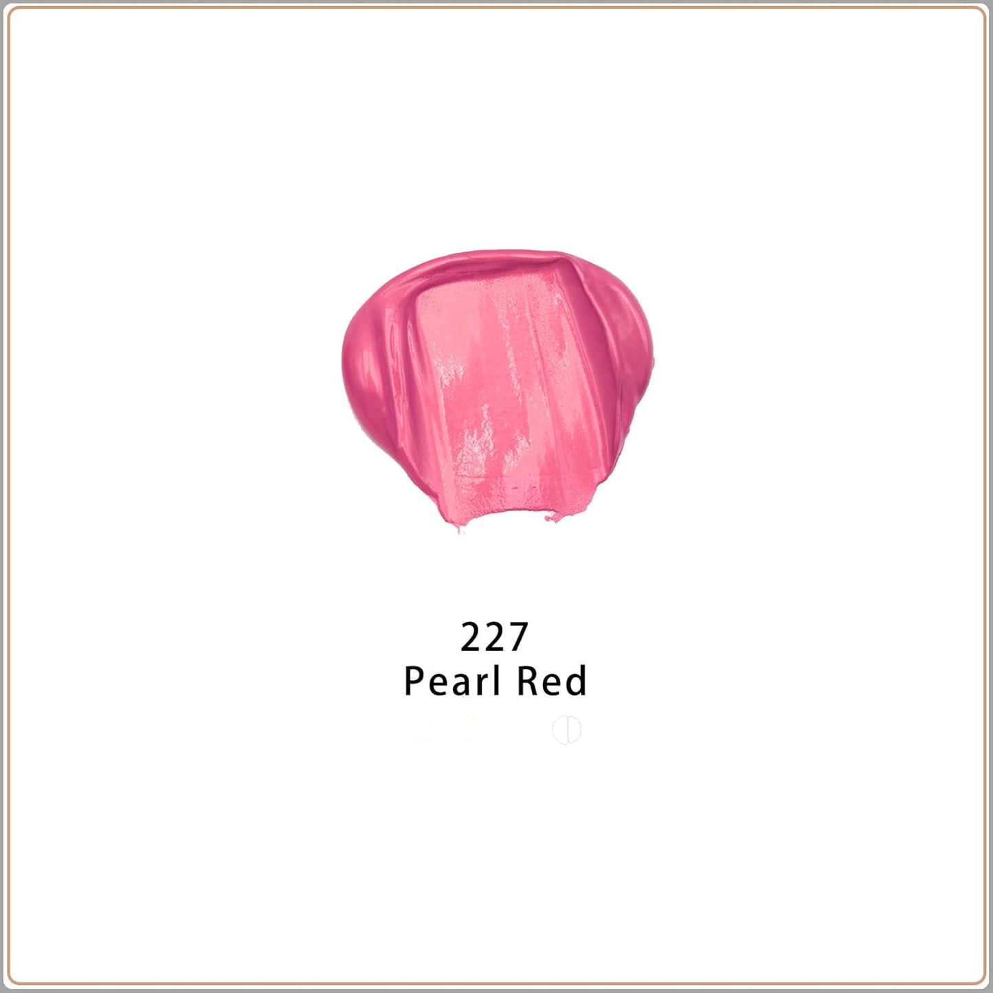 Artecho Pearl Red Acrylic Paint (120ml / 4.05oz) Tubes, Art Craft Paints for Canvas Painting, Rock, Stone, Wood, Fabric, Art Supplies