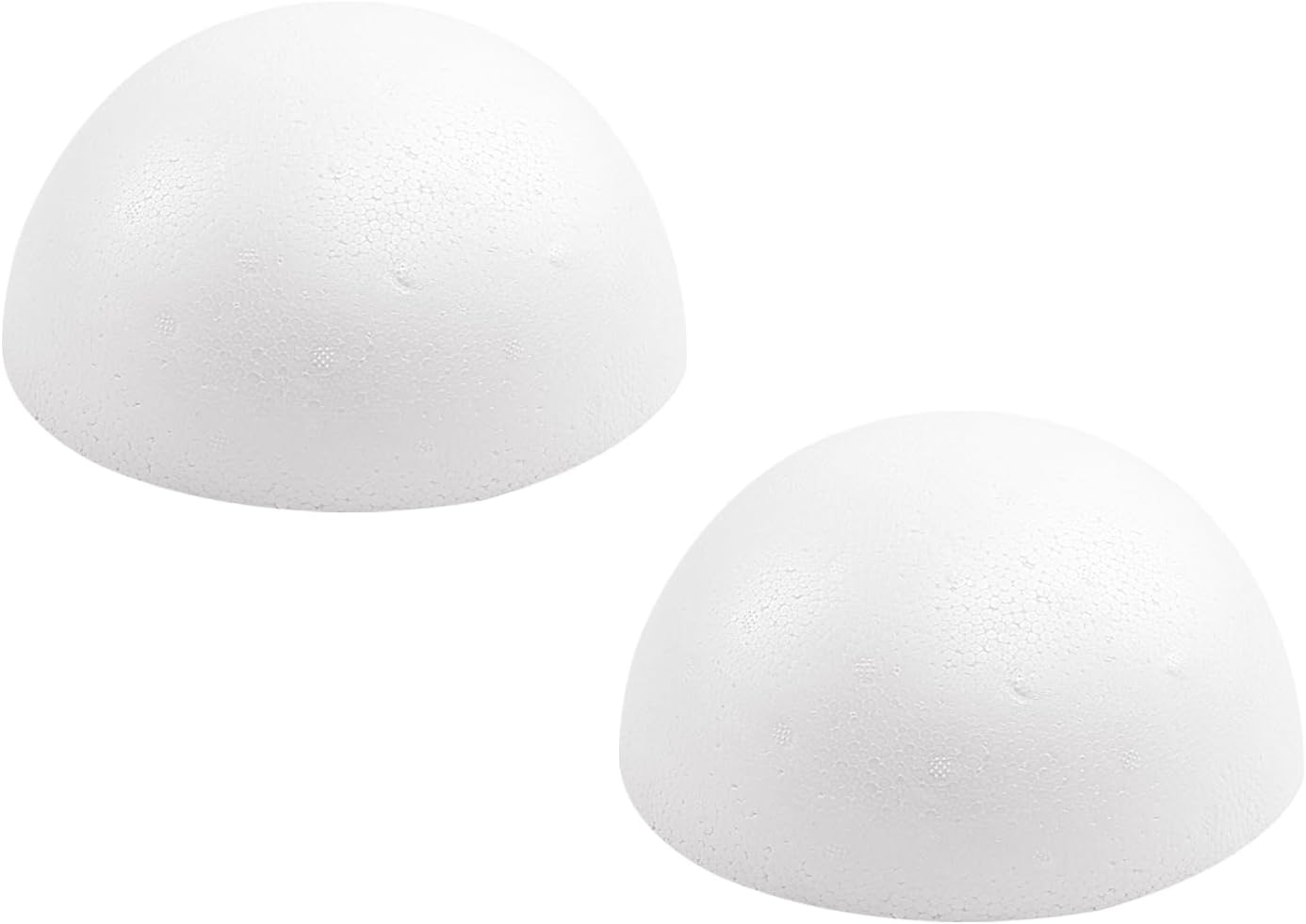 Crafjie 2PCS 6 Inchs White Foam Balls Half Round Polystyrene Half Foam Balls Craft Supplies Hemispherical Christmas Craft Ballfor DIY Home Craft Project and Art Decoration