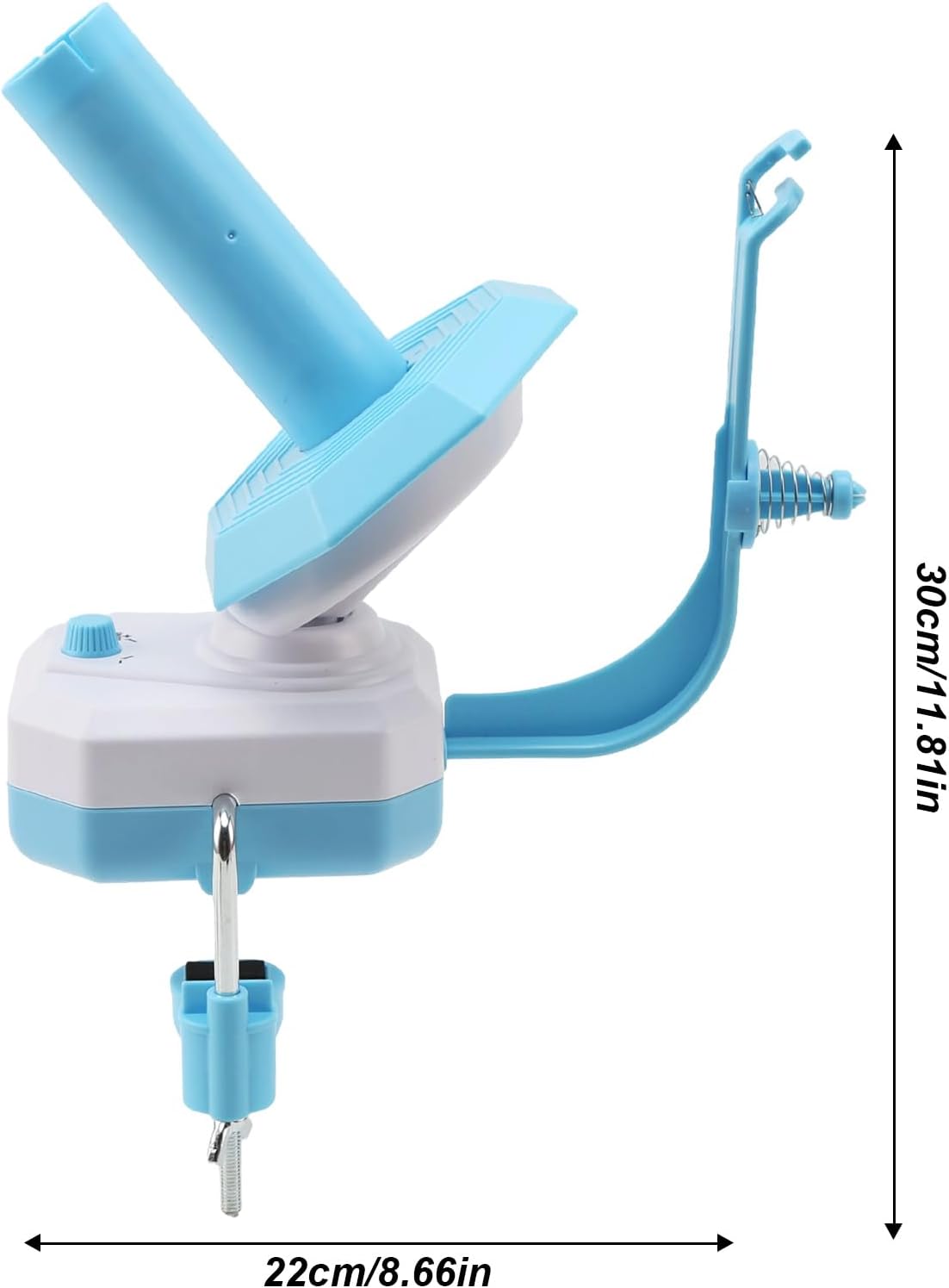 Zjyufy Yarn Winder Electric Yarn Ball Winder for Crocheting, 10oz Large Automatic Yarn Spinner Yarn Cake Winder with Stepless Speed Strong Tension, Blue