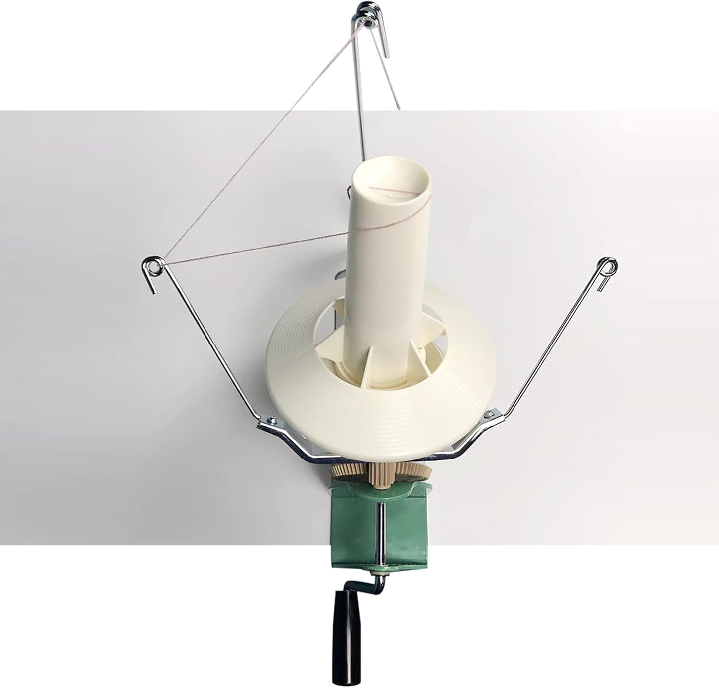 Yarn Ball Winder 18oz Large Swift Yarn Fiber Wool String Ball Winder, Tabletop Clamp Up to 2'', Hand Operated Center Pull Yarn Ball Winder