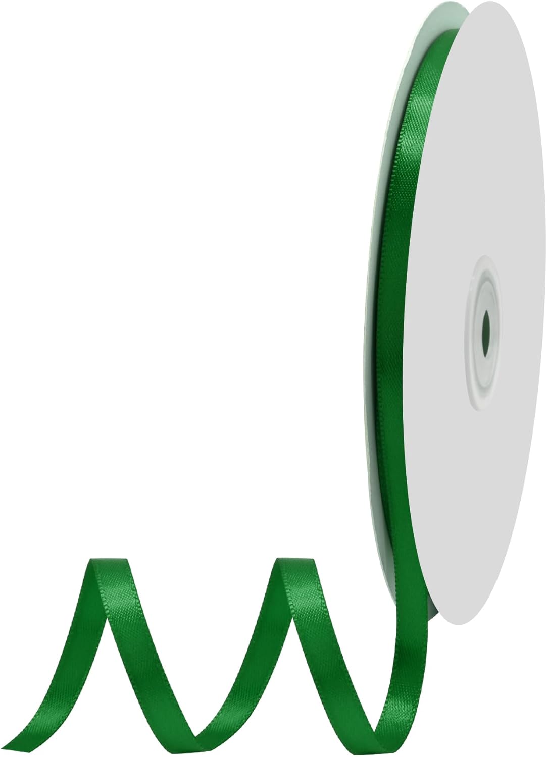 Forest Green Satin Ribbon 1/4" X 50 Yards Solid Color Double Faced Ribbons Perfect for Crafts Wedding Decor Bow Making Arts Sewing and More