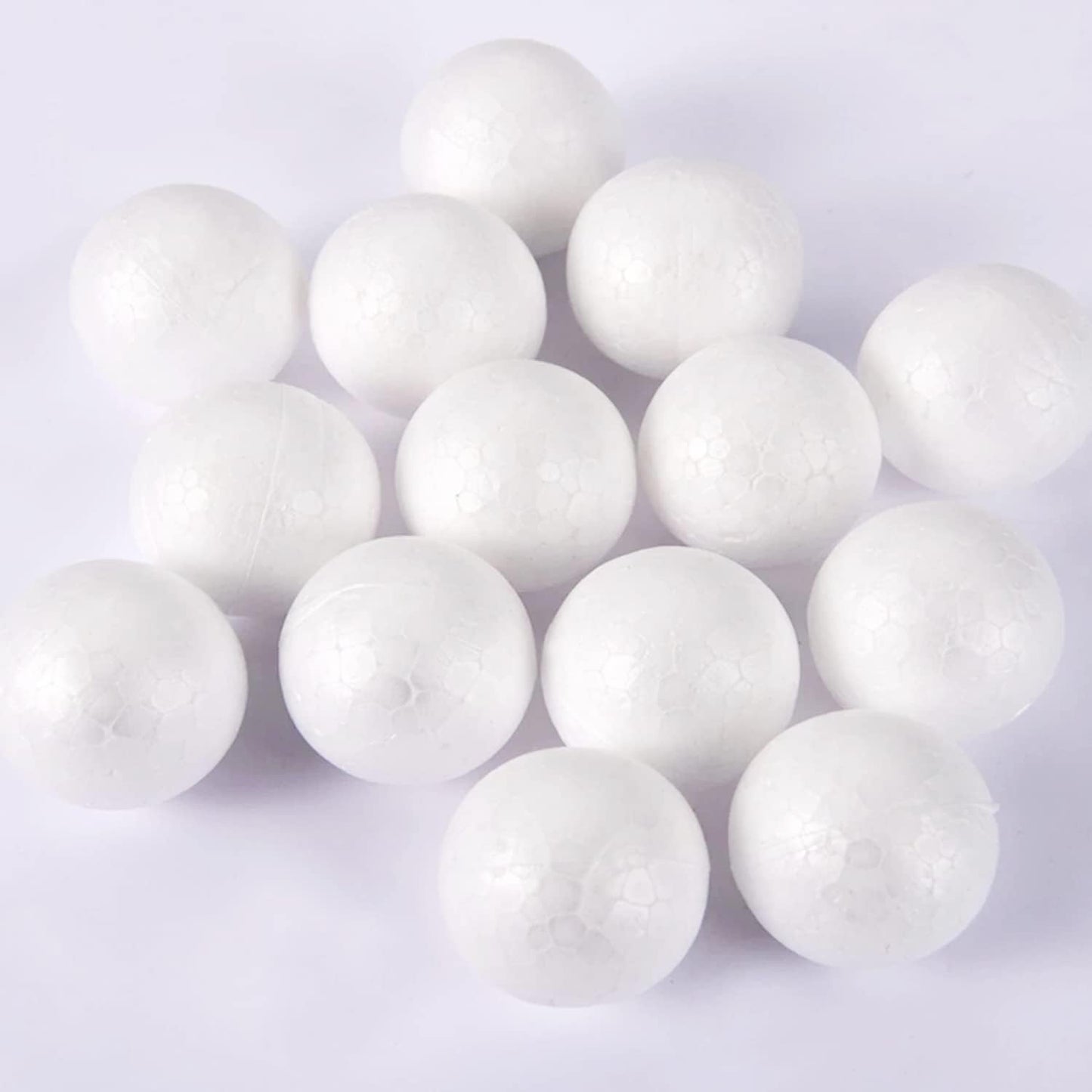 hesmartly 9 Pack 3 Inch Craft Foam Balls,White Polystyrene Smooth Round Balls and 2 Pieces Painting Brushes for DIY Projects Arts and Crafts Supplies
