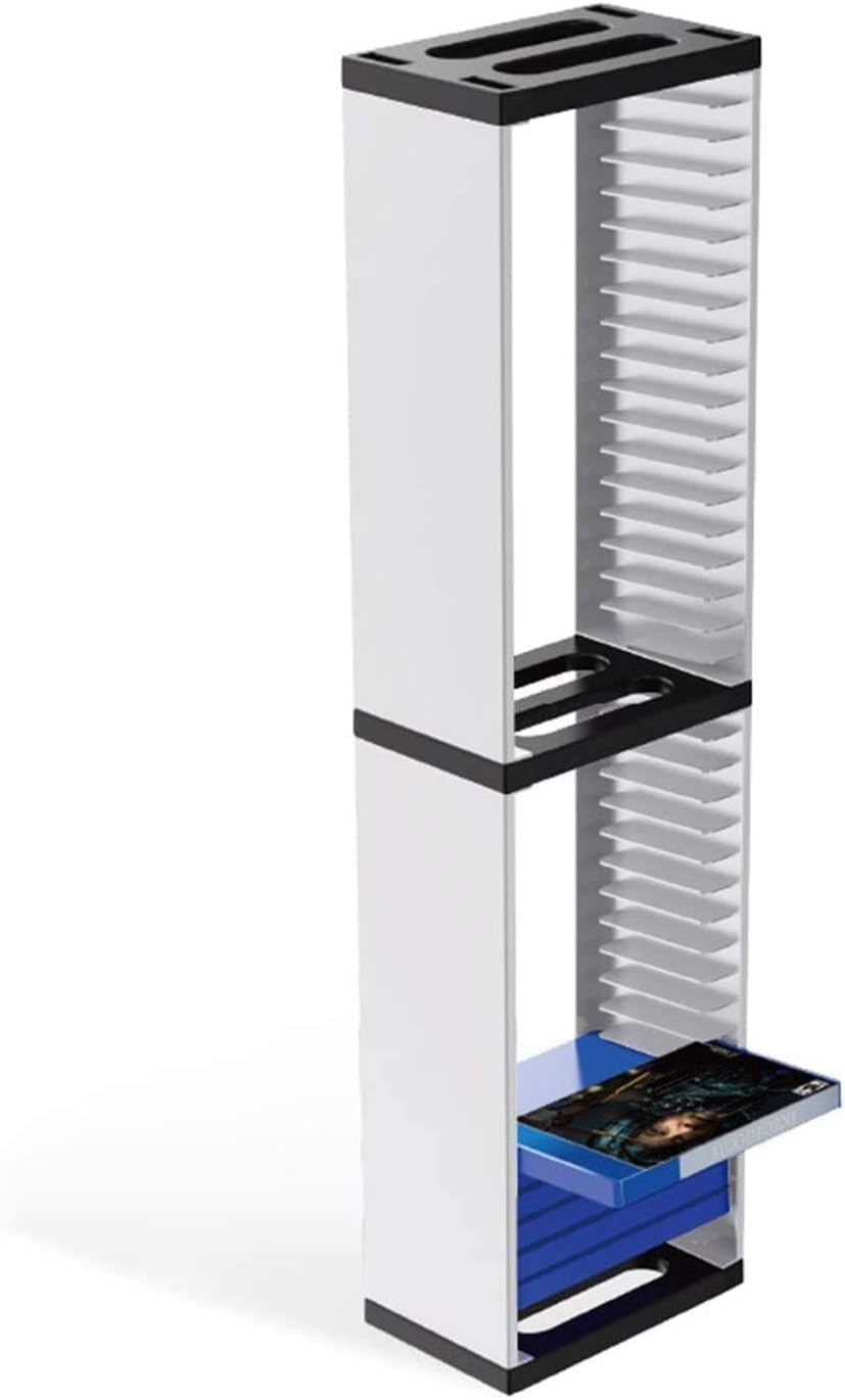 Bestswitch Video Game Storage Stand Tower for PS5/ PS4/ PS3/ Xbox Series S & X/Xbox one Game, Universal Game Disc Holder Vertical Stand Organizer Tower