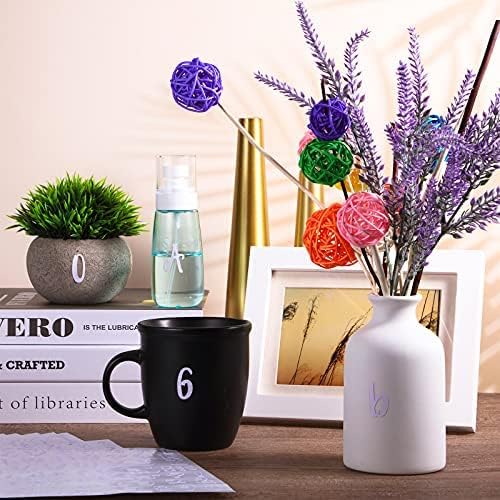 Outus 576 Pieces 8 Sheets Letters Stickers Self Adhesive Vinyl Letter Alphabet Number Stickers Mailbox Numbers Sticker, Decals for Classroom Decor, Sign, Door(White,1 Inch)