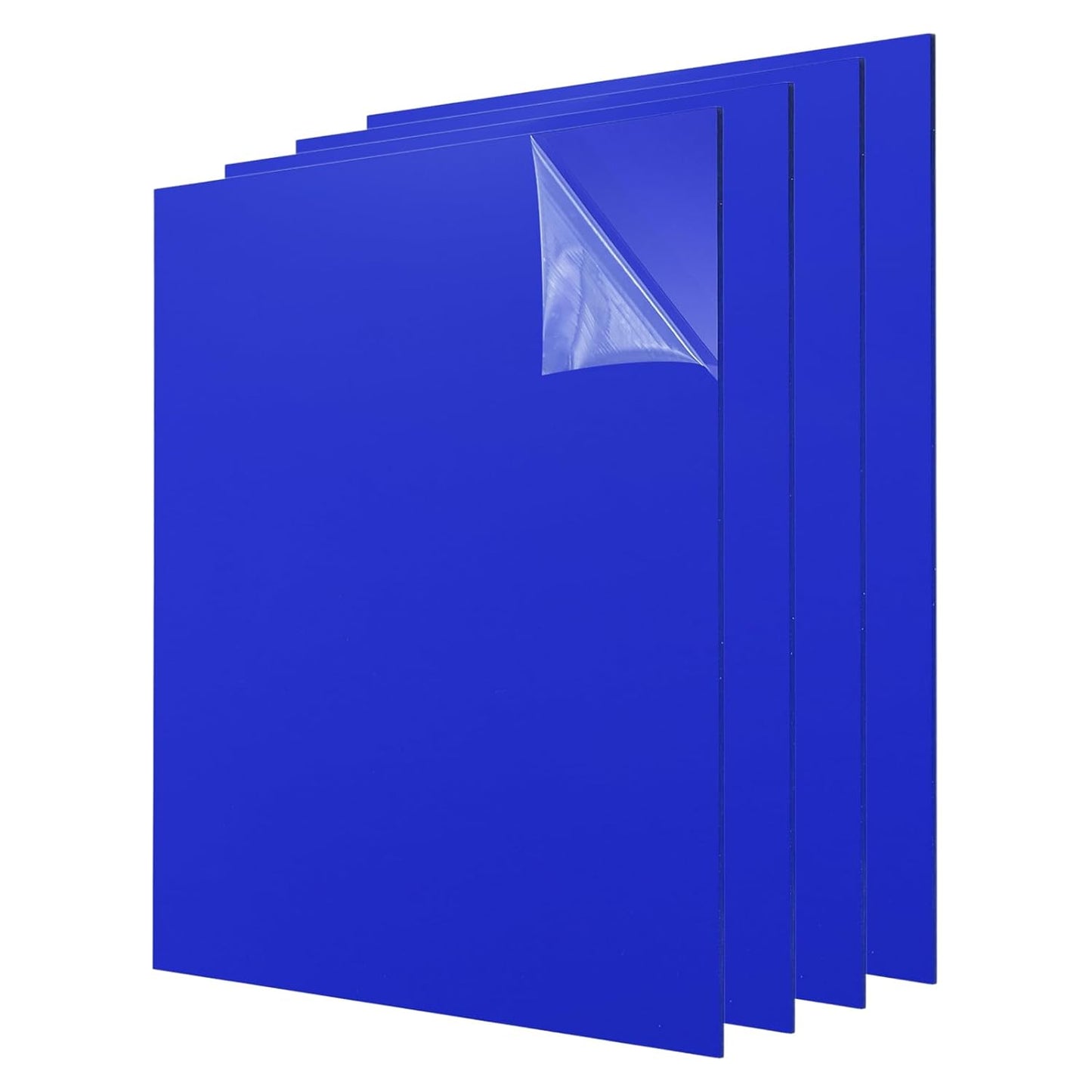 uxcell 4Pcs Acrylic Sheets 12x12 Inch Acrylic Panel 1/8 Inch-3mm Plastic Board for Picture Frames Sign Holders DIY Display Projects Craft, Dark Blue