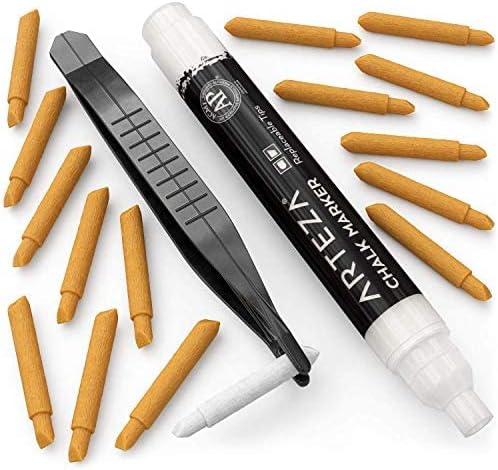 ARTEZA Liquid White Chalk Markers Set of 12, Fine Tip, Washable Water-Based Pens for Chalkboards, Glass, Car Windows, Restaurant Menu Boards and Signs