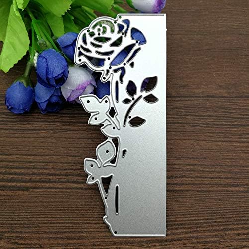 Lapoo Flowers Metal Cutting Die for Scrapbooking - Durable, Cut Stencils for DIY Scrapbook Photo Album Decorative Paper Card, Card Making Supplies, Embossing (Rose Flower 4.6 x 1.9 in)