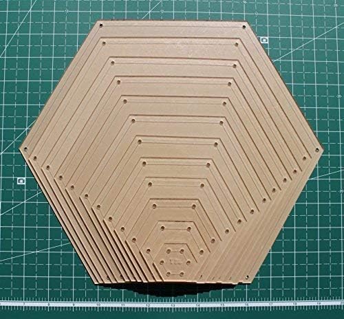 Hexagon Quilting Template Set - 1", 2", 3", 4", 5", 6", 7", 8", 9", 10", 11", 12" with 1/4" Seam Allowance - Durable Acrylic Templates for Quilting, Patchwork, Crafting, & Sewing Projects